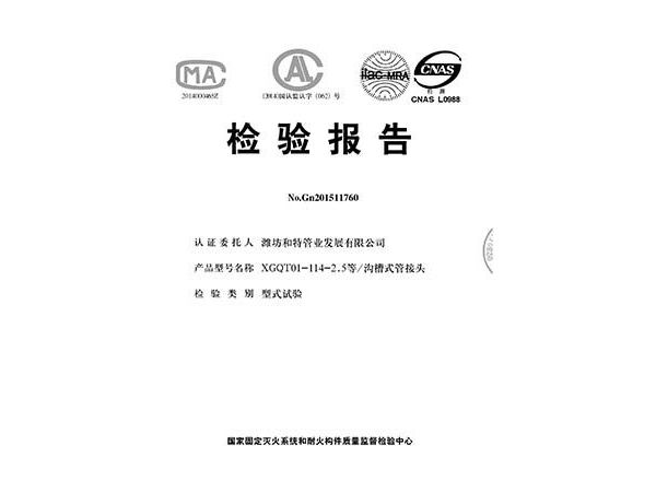 產(chǎn)品檢驗報告